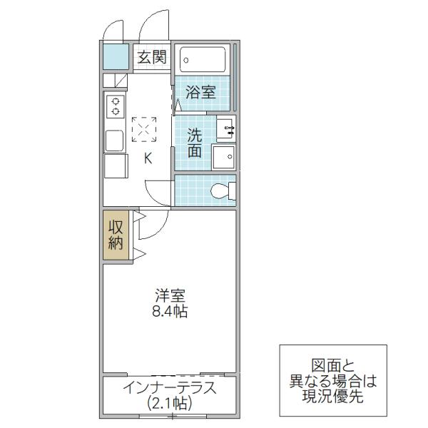 PRECIOUS ONE 翔(1K/1階)の間取り写真
