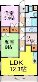 センペル(2SLDK/4階)の間取り写真