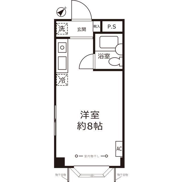 ARK HOUSE F(ワンルーム/3階)の間取り写真