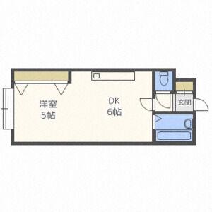  南麻生II (ワンルーム/3階)の間取り写真