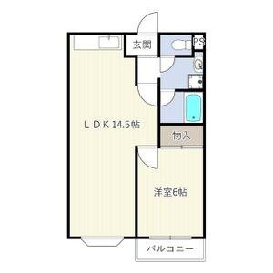 ビートル山本北(2DK/2階)の間取り写真