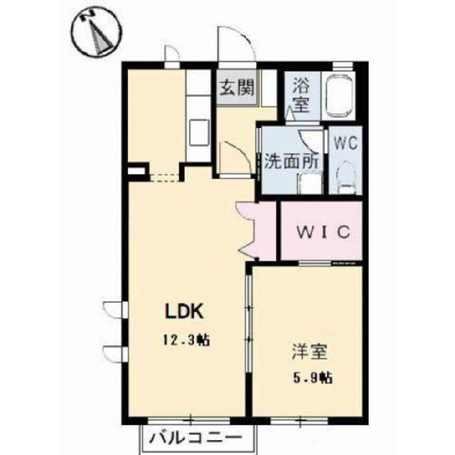 ＪＲ境線 富士見町駅(鳥取) 徒歩27分 2階建 築24年(1LDK/2階)の間取り写真