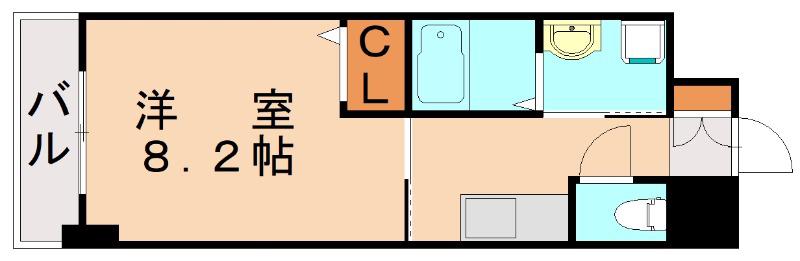 フレンテ二島II(1K/1階)の間取り写真