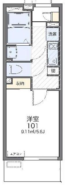 レオネクストボンヌマール(1K/3階)の間取り写真