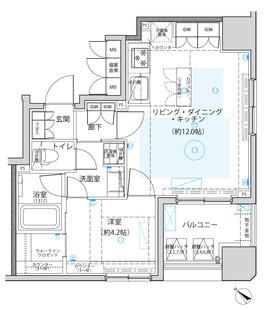 クレイシア日本橋水天宮前(1LDK/5階)の間取り写真