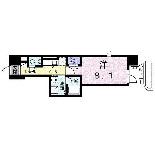LA PLAGE SHONAN(1K/5階)の間取り写真