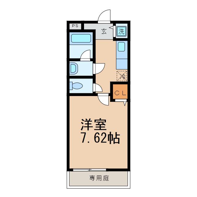 フジパレス秋月33(1K/1階)の間取り写真