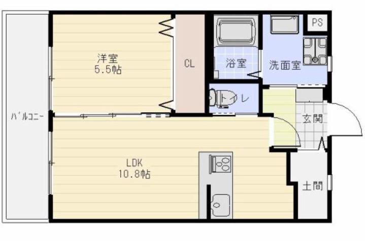 LOOPループ(1LDK/1階)の間取り写真