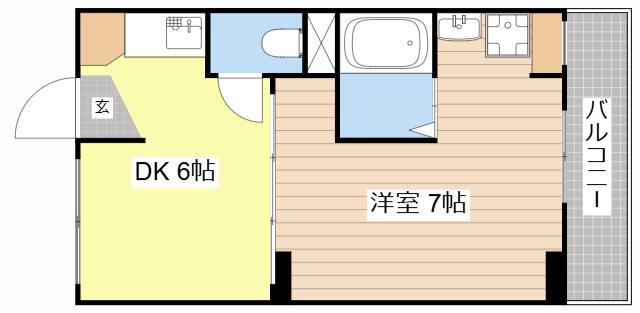 ヴィラナリー石山寺II(1DK/3階)の間取り写真
