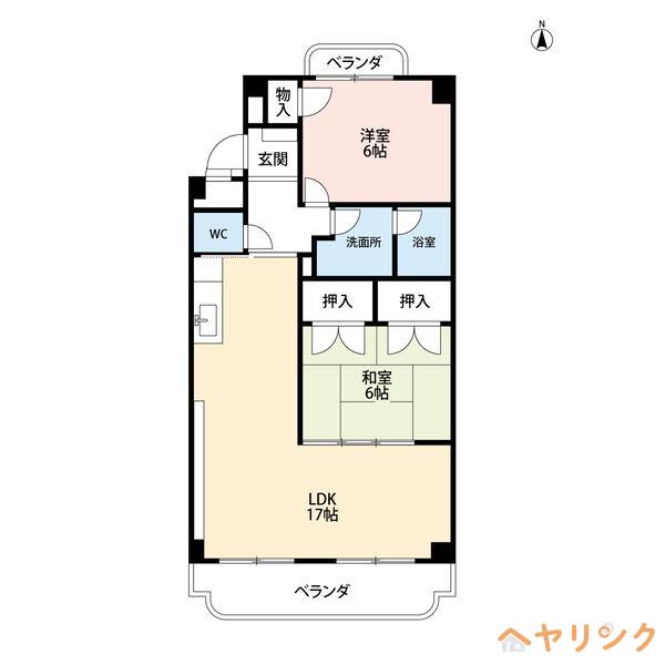 ガーデンヒルズ(2LDK/4階)の間取り写真