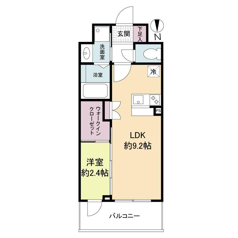 セレニテ谷町四丁目アリエ(1LDK/9階)の間取り写真