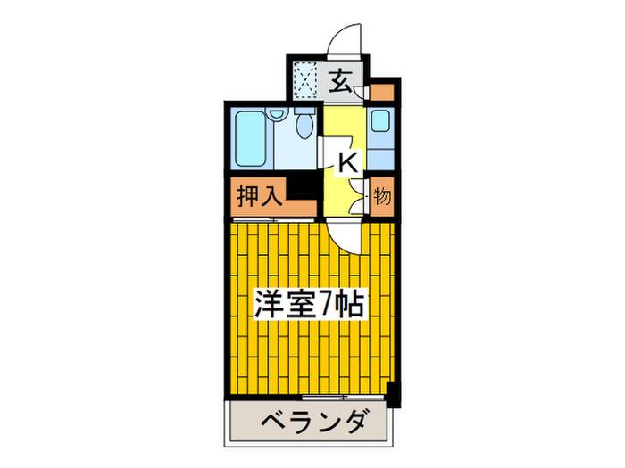 河野ハイツ(1K/2階)の間取り写真