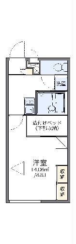 レオパレス坂戸千代田(1K/2階)の間取り写真