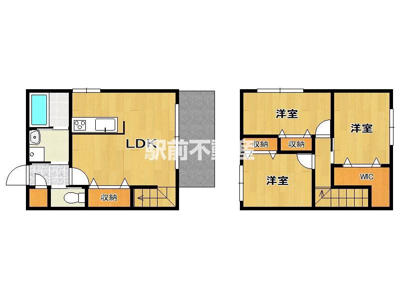 レゲンデ鳥栖(3LDK/2階)の間取り写真