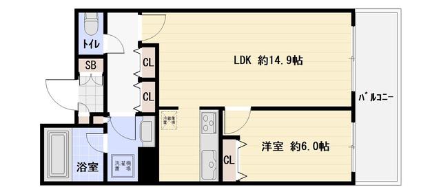 N4 タワー(1LDK/6階)の間取り写真