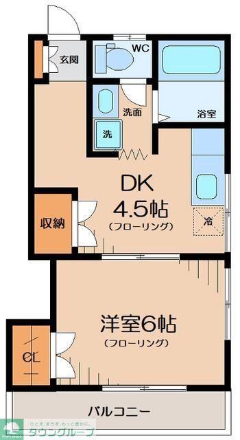 第2大しま荘(1DK/2階)の間取り写真