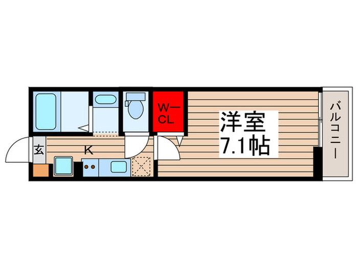 GREIGE(1K/3階)の間取り写真
