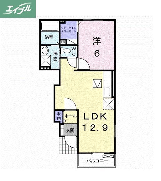 フォレスタ(1LDK/1階)の間取り写真