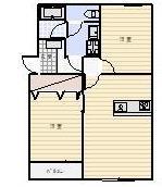 フェニックス(2LDK/3階)の間取り写真