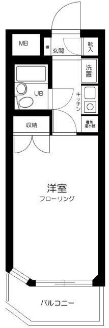パールマンション白山(1K/5階)の間取り写真