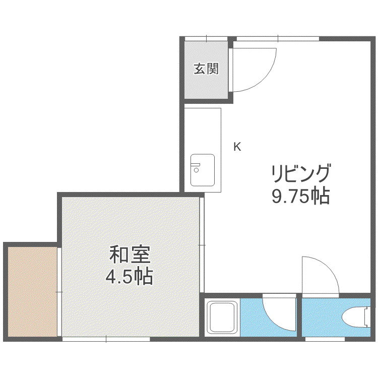 恵マンション(1DK/2階)の間取り写真