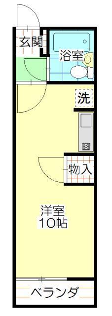 ロングヒルハイツ玉穂(ワンルーム/2階)の間取り写真