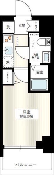 AZEST青砥II(1K/3階)の間取り写真