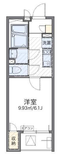 レオネクストサンモールIII(1K/3階)の間取り写真