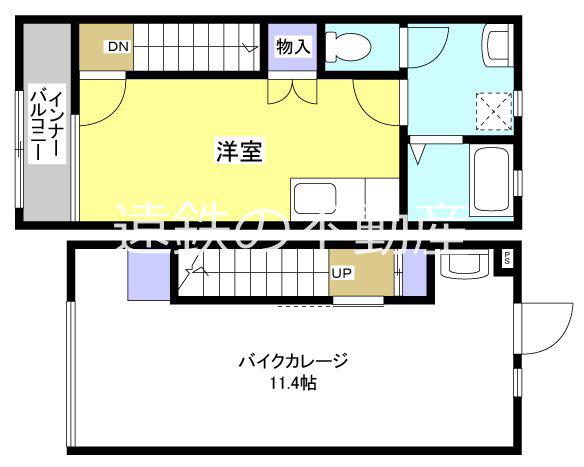 ホビープラス(ワンルーム/1階)の間取り写真