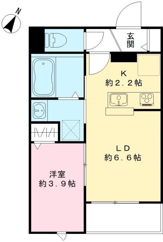  大宮区桜木町ビューノルガロ(1LDK/3階)の間取り写真