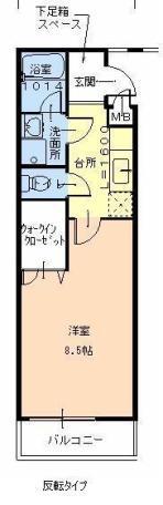 フジパレス ピーノ(1K/2階)の間取り写真