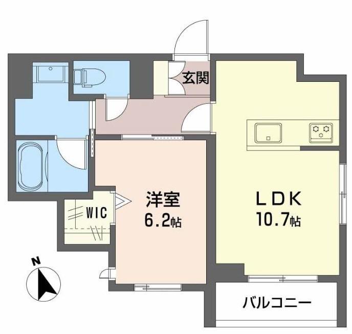 シャーメゾン グレース 忍町(1LDK/3階)の間取り写真