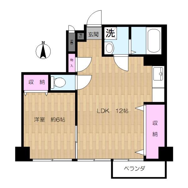 吾妻橋パーソナルハウス(1LDK/3階)の間取り写真