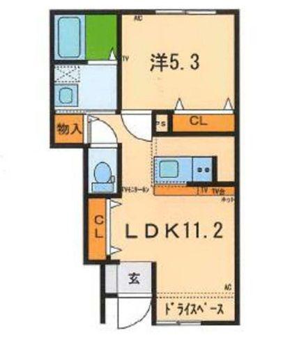 プリメール(1LDK/1階)の間取り写真