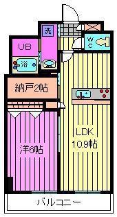 SERENTIO(1SLDK/8階)の間取り写真