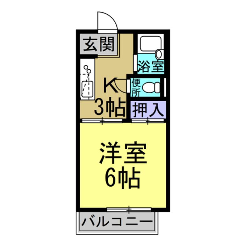 セフィラ C棟(1K/1階)の間取り写真