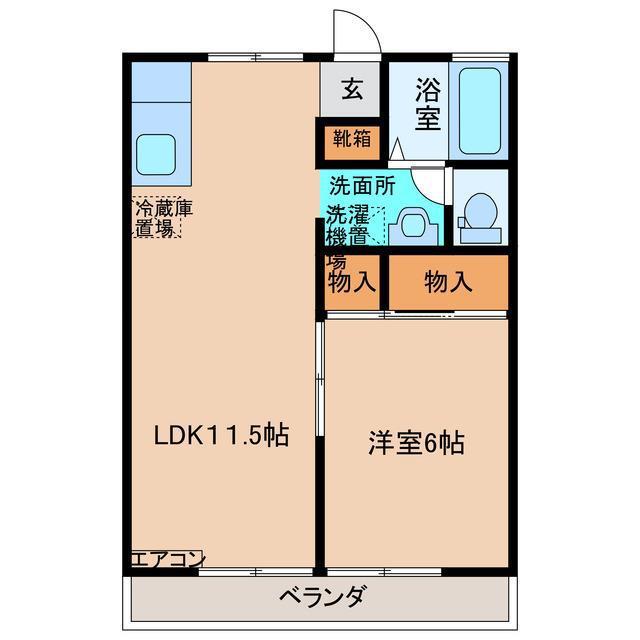 リファインドハウス(1LDK/1階)の間取り写真