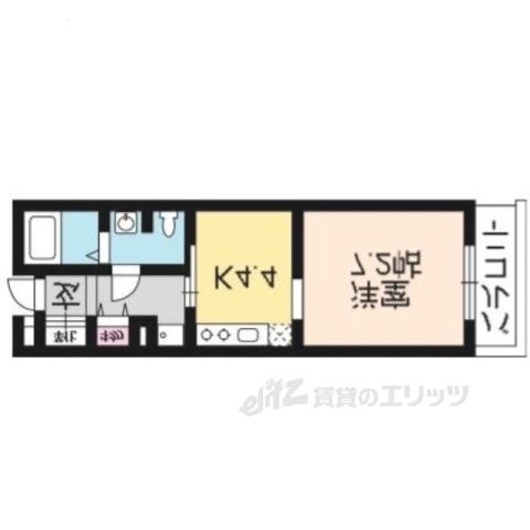 CHELSEA(1K/1階)の間取り写真