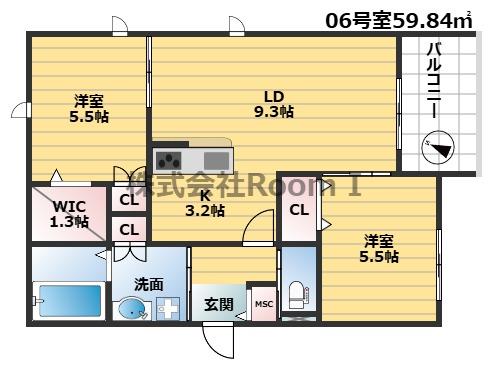 MAISONDECOUER 旭化成ヘーベルメゾンHEBEL HAUS(2LDK/1階)の間取り写真