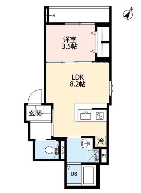 ROBOT HOME 小田急相模原(1LDK/2階)の間取り写真