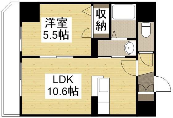 リーベンルミエール(1LDK/2階)の間取り写真