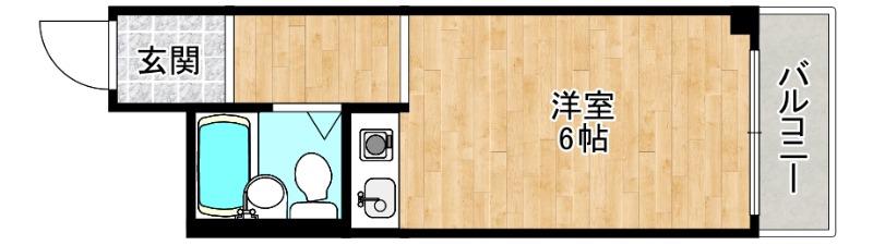 グレース壱番館(ワンルーム/3階)の間取り写真