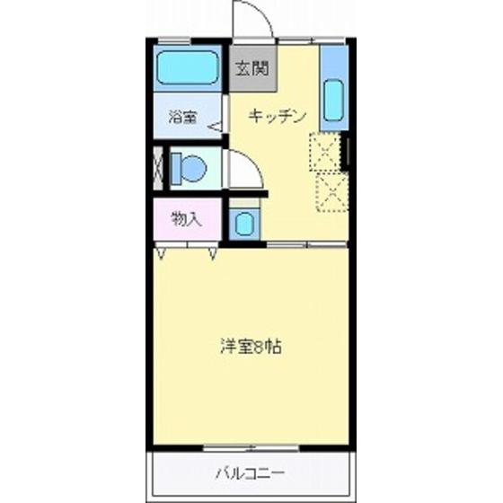 シティハイム レトア C棟(1K/2階)の間取り写真