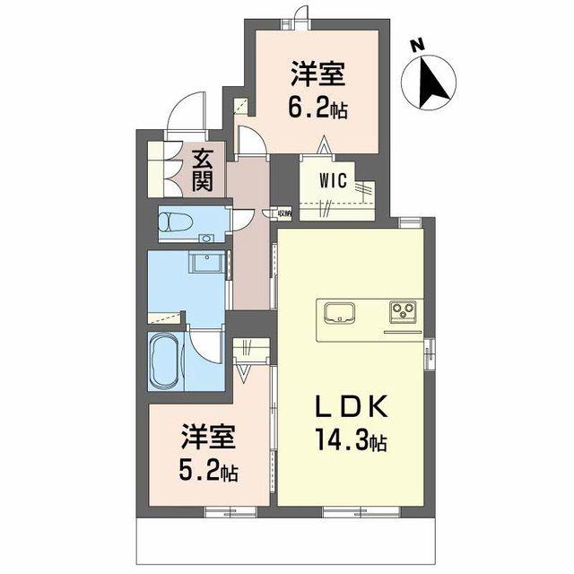 LIEN(2LDK/1階)の間取り写真