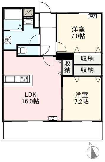 ロイヤルハイムR・R(2LDK/1階)の間取り写真