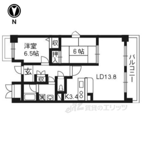 MZグラヴィール(2LDK/5階)の間取り写真