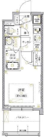 CRACIA SHIBAURA(1K/2階)の間取り写真