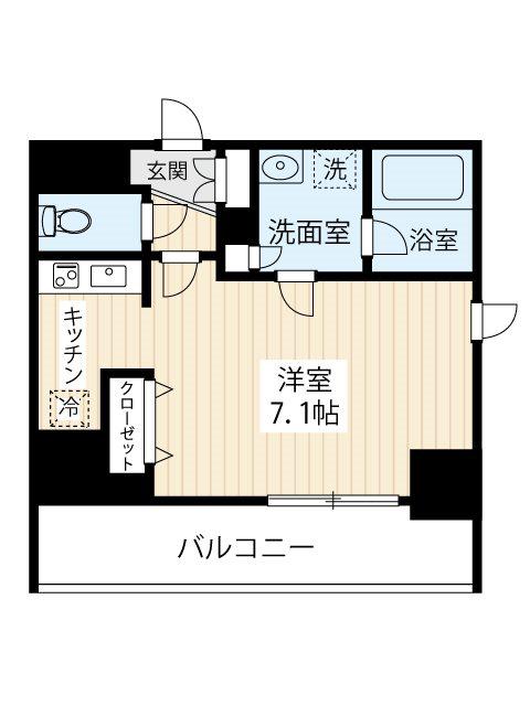 アンベリール西川口参番館(ワンルーム/2階)の間取り写真
