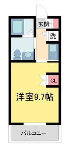 KDXレジデンス甲南山手(1K/4階)の間取り写真