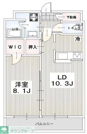 ルレーブ南柏(1LDK/2階)の間取り写真